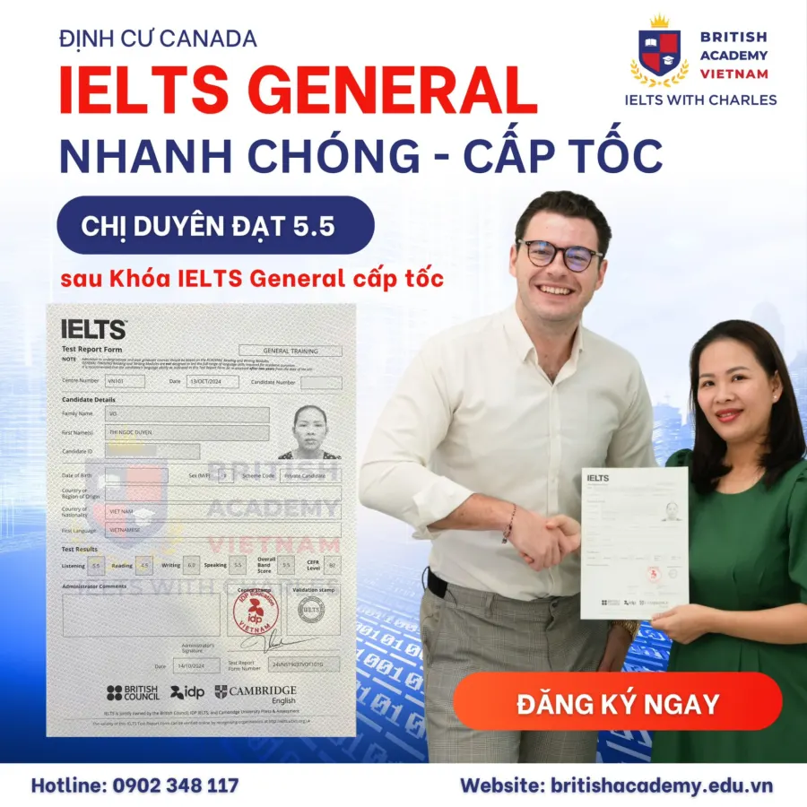 Trung tâm IELTS with Charles - British Academy Vietnam - Cơ sở 3