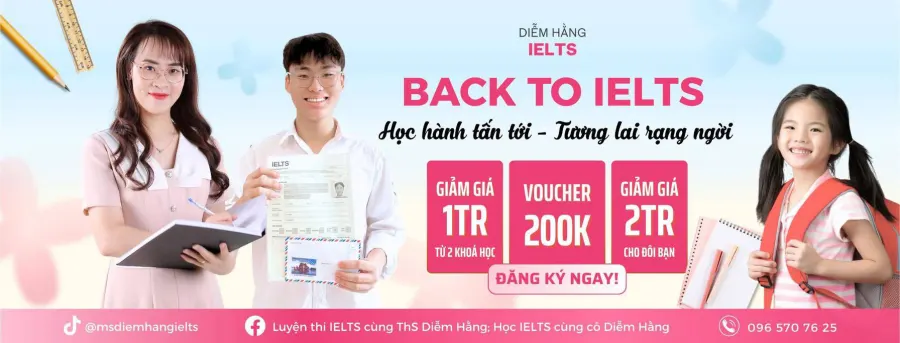 Trung tâm học Ielts cùng cô Diễm Hằng - Cơ sở 1